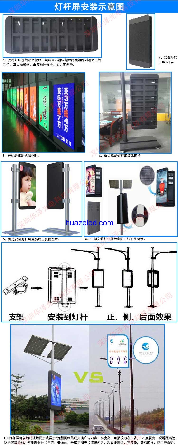 P4戶外智慧LED燈桿屏